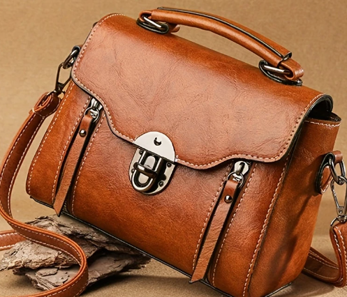 Vegan Caramelo Briefcase Shoulder Bag