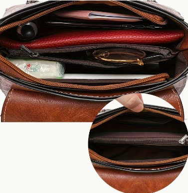 Vegan Caramelo Briefcase Shoulder Bag